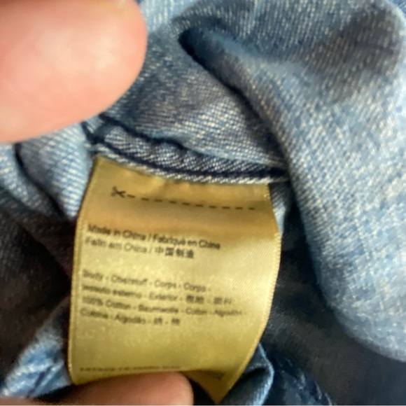 Scotch & Soda Denim Shirt Blauwatch Regular Fit Long Sleeve Mens Size Large - Picture 5 of 8